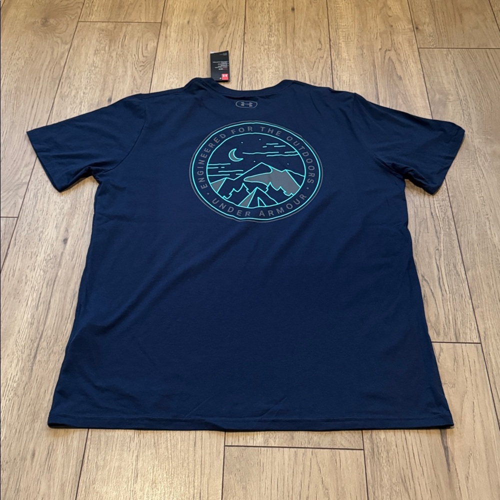 Under Armour Mountain Hiking Engineered for the Outdoors Blue T-Shirt Men’s 2XL - Picture 3 of 9